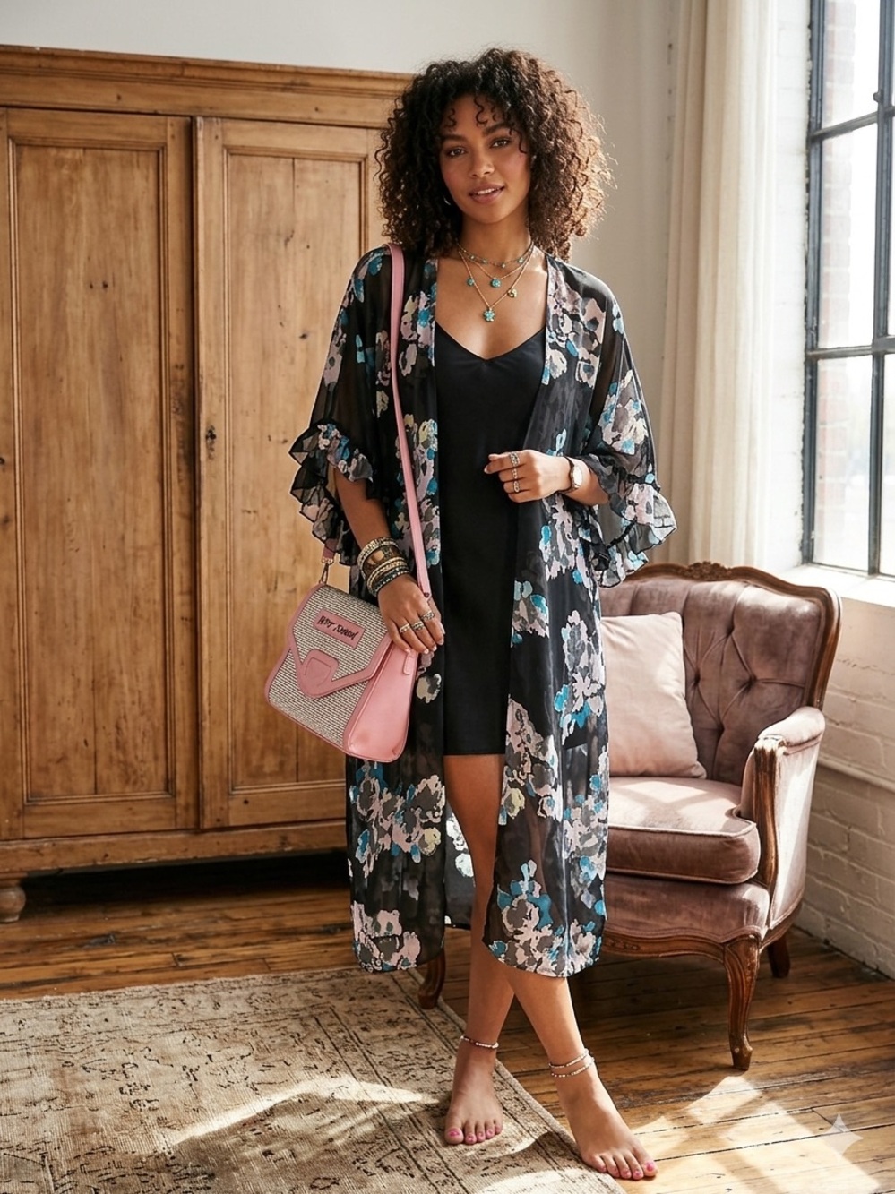 Betsey Johnson NWT Floral Kimono